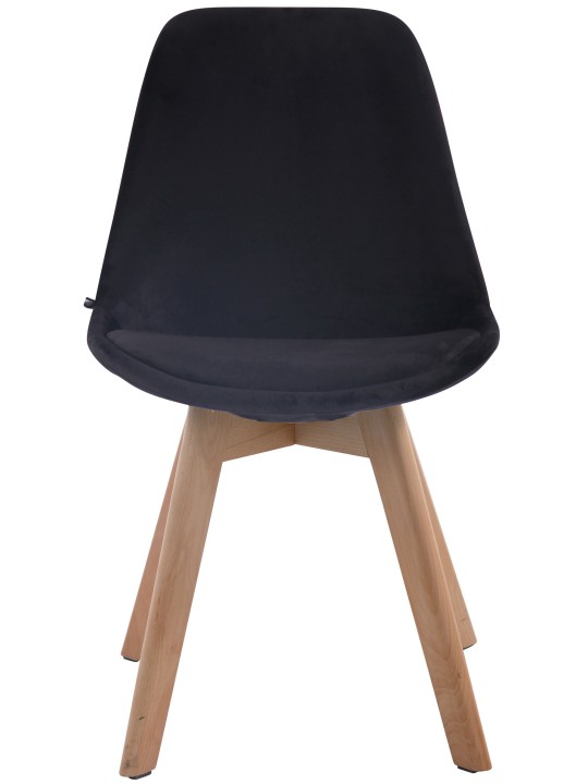 Besøgsstol Borneo V2 fløjl natur, sort Besøgsstol Borneo V2 fløjl natur, sort