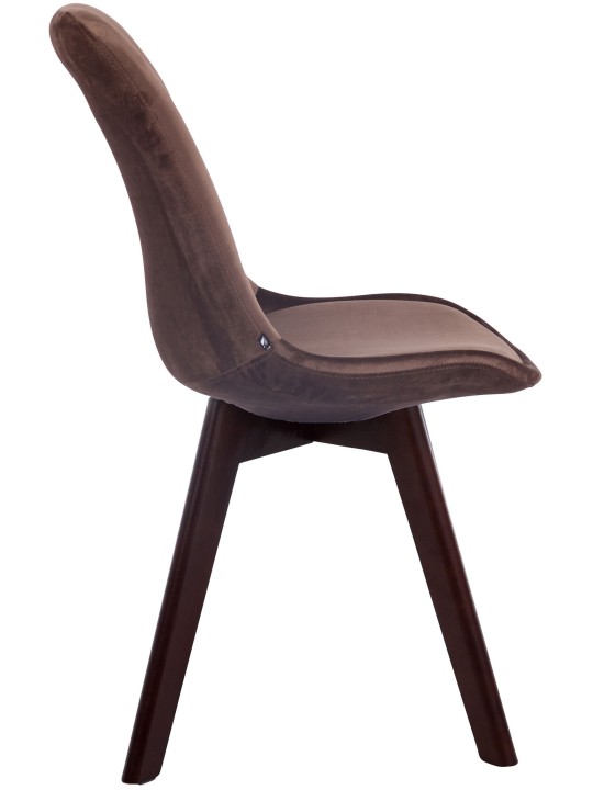 Besøgsstol Borneo V2 fløjl valnød, brun