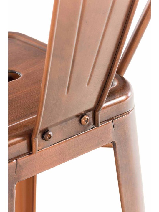 Sæt med 4 barstole Aiden, kobber Sæt med 4 barstole Aiden, kobber
