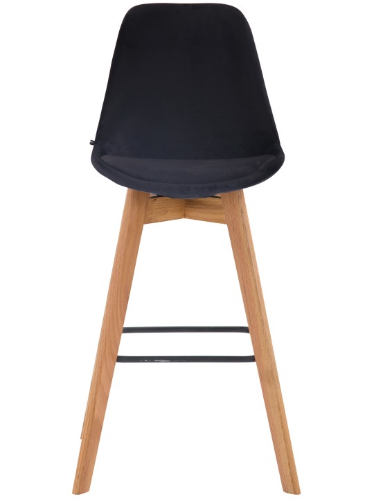 Sæt med 2 barstole Metz velvet naturel, sort Sæt med 2 barstole Metz velvet naturel, sort