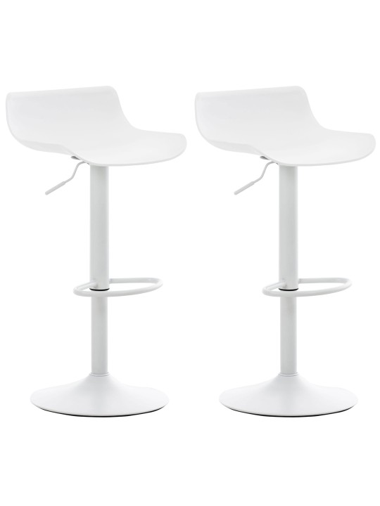 Sæt med 2 barstole Aveiro, hvid