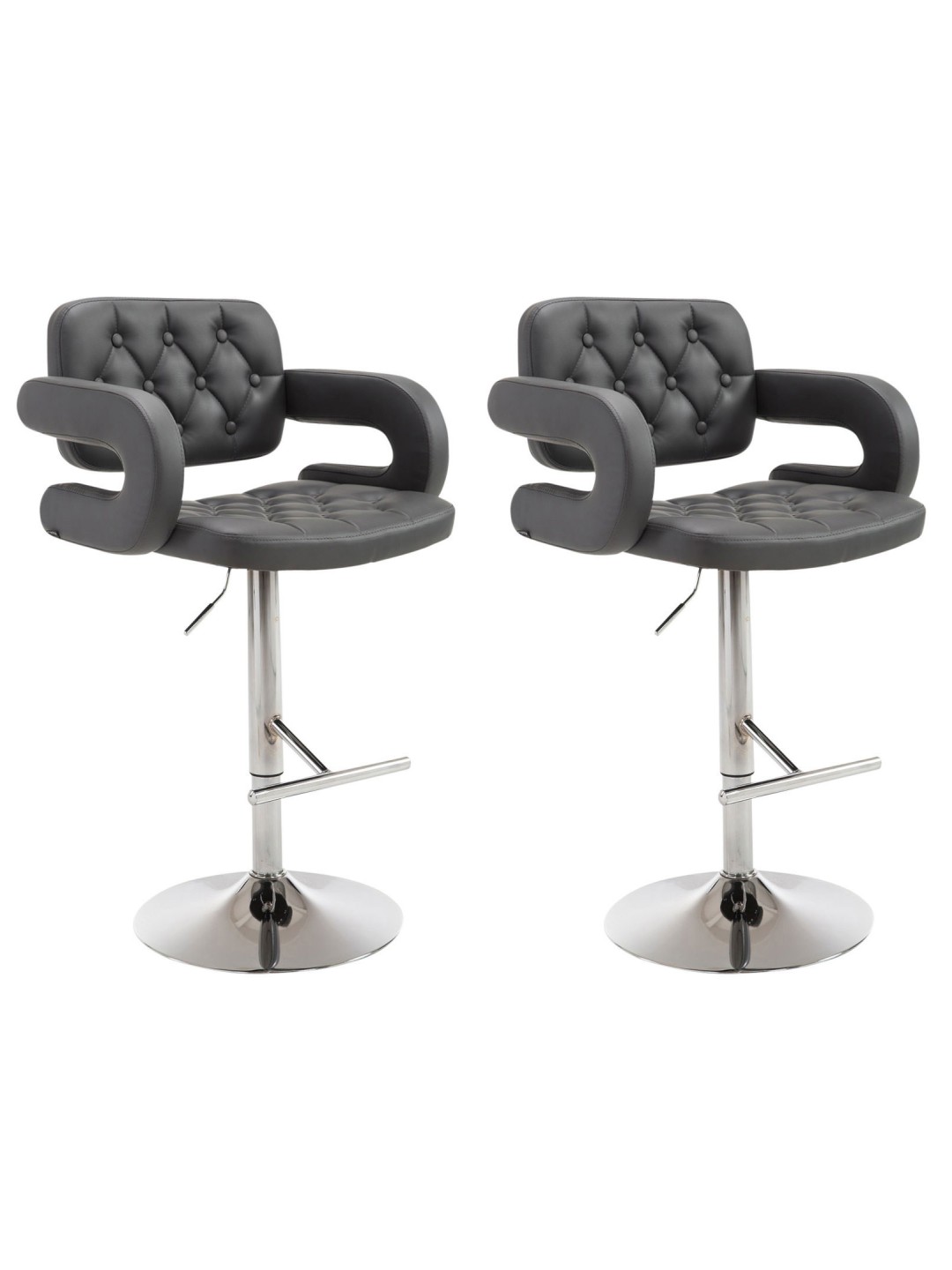 Sæt med 2 barstole Dublin C, grå