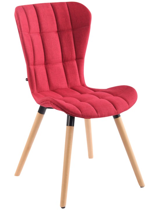 Stol Odda stof natur, rød