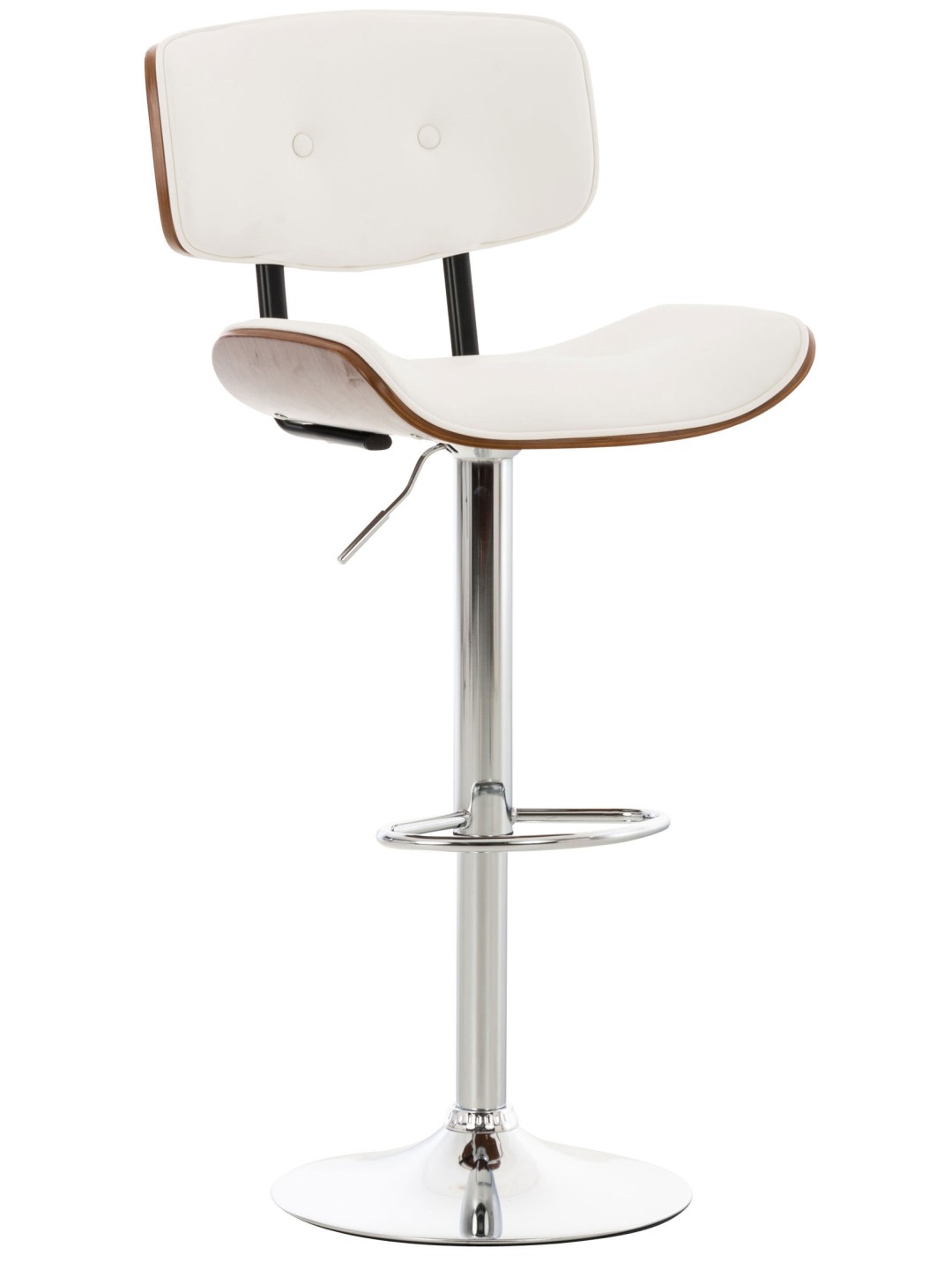 Barstol Sarnia imiteret læder, valnød/hvid