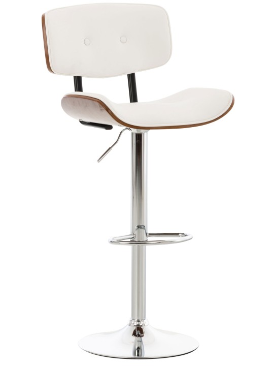 Barstol Sarnia imiteret læder, valnød/hvid Barstol Sarnia imiteret læder, valnød/hvid