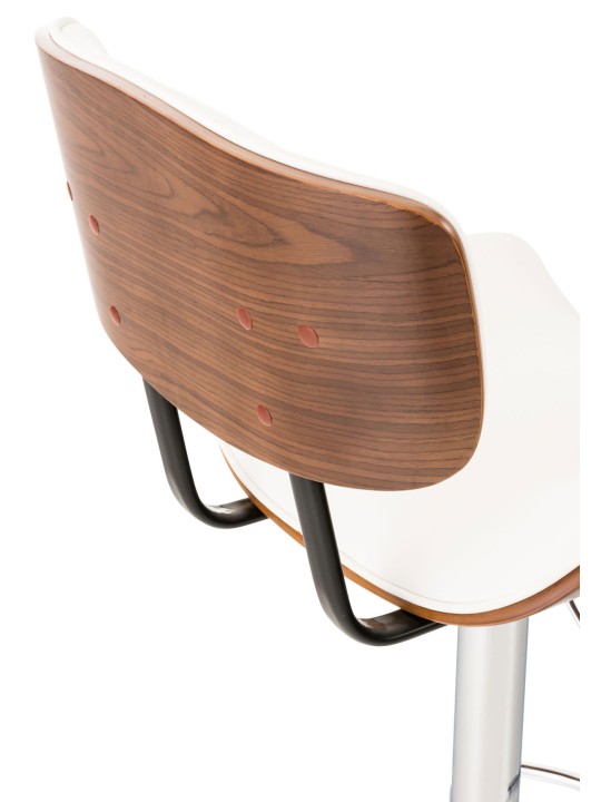 Barstol Sarnia imiteret læder, valnød/hvid Barstol Sarnia imiteret læder, valnød/hvid