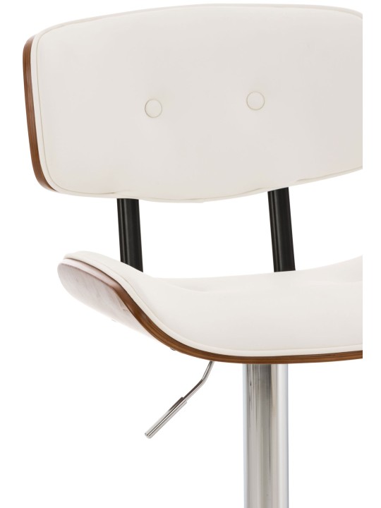 Barstol Sarnia imiteret læder, valnød/hvid Barstol Sarnia imiteret læder, valnød/hvid