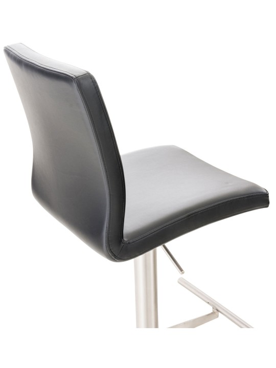 Barstol Cadiz imiteret læder rustfrit stål, sort Barstol Cadiz imiteret læder rustfrit stål, sort