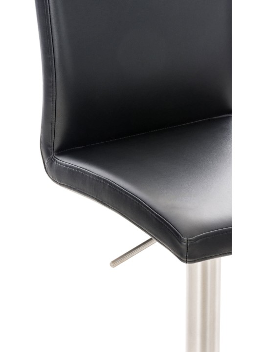 Barstol Cadiz imiteret læder rustfrit stål, sort Barstol Cadiz imiteret læder rustfrit stål, sort