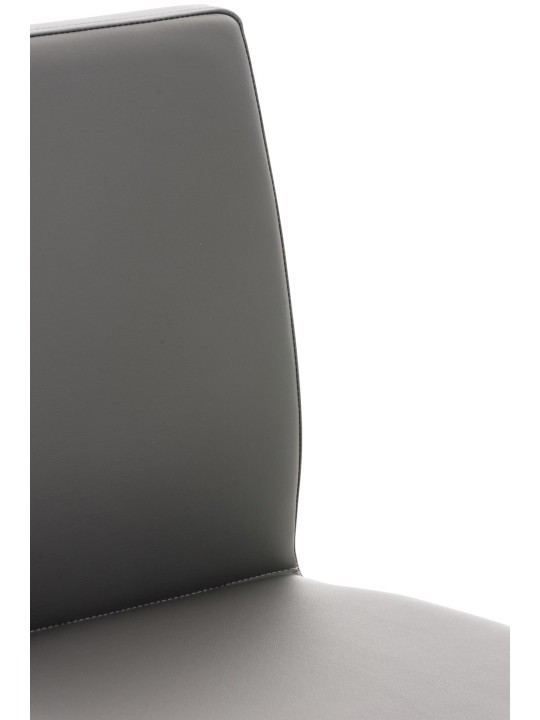 Barstol Cadiz imiteret læder rustfrit stål, grå