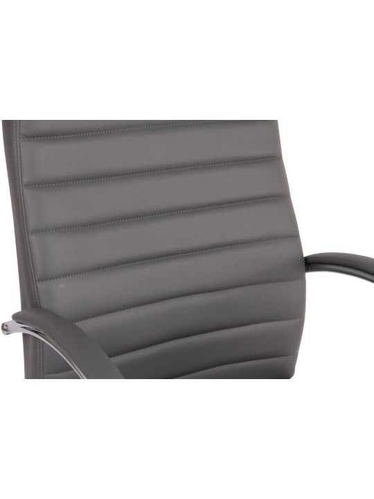 Valais kontorstol i imiteret læder med massagefunktion, grå