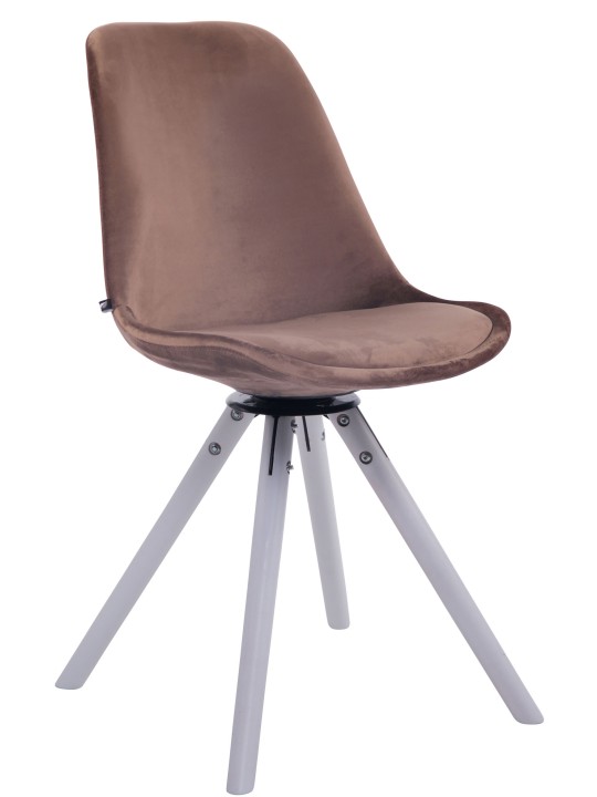 Troyes Velvet Rund Spisestuestol, brun Troyes Velvet Rund Spisestuestol, brun