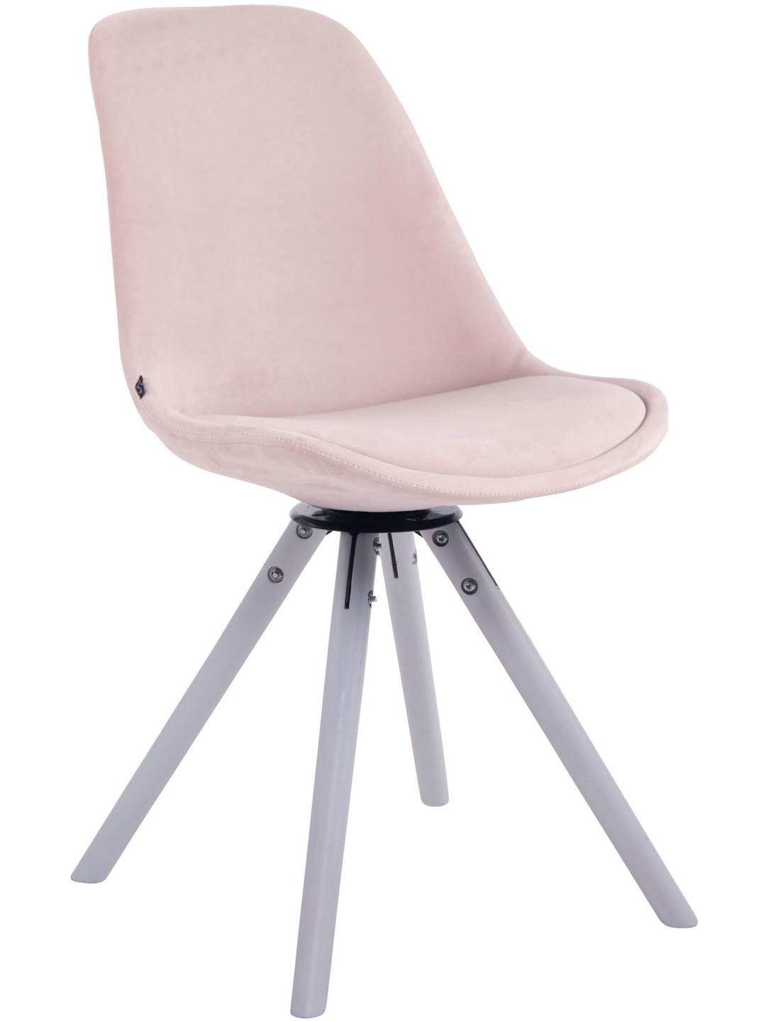 Troyes Velvet Rund Spisestuestol, pink