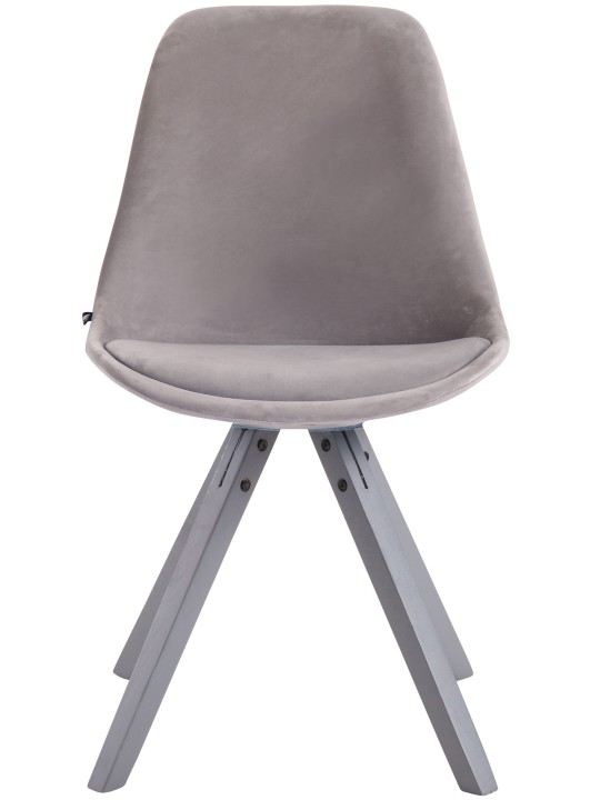 Toulouse Velvet Square Visitor Chair, grå