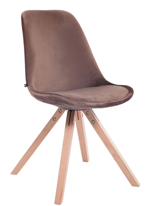 Besøgsstol Toulouse velvet square natura, brun Besøgsstol Toulouse velvet square natura, brun