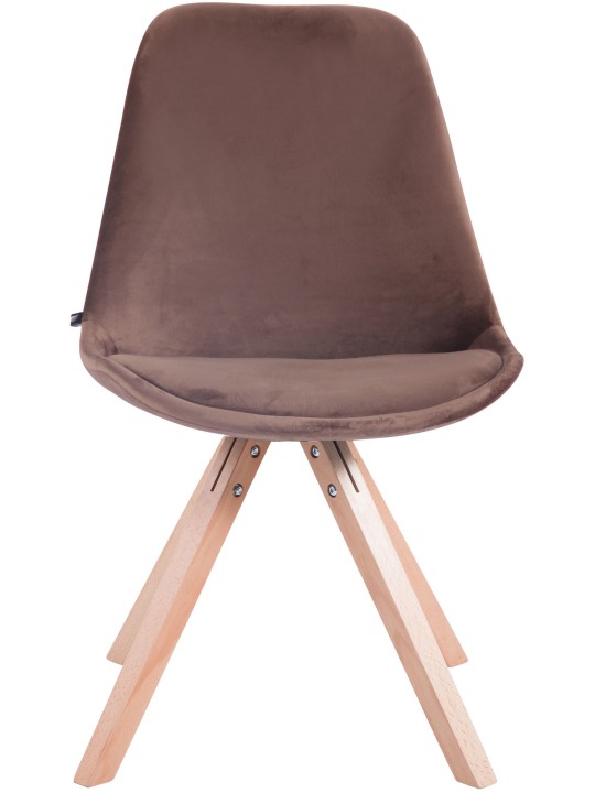 Besøgsstol Toulouse velvet square natura, brun Besøgsstol Toulouse velvet square natura, brun