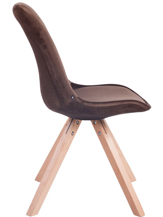 Besøgsstol Toulouse velvet square natura, brun Besøgsstol Toulouse velvet square natura, brun