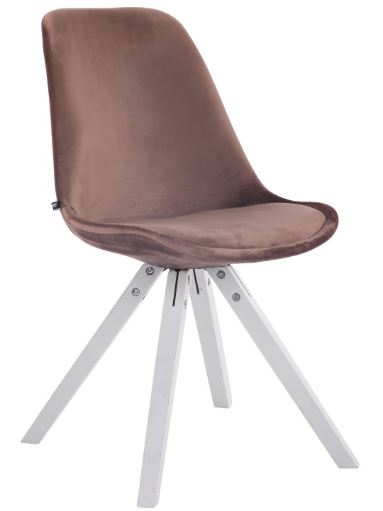 Toulouse Velvet Square Visitor Chair, brun