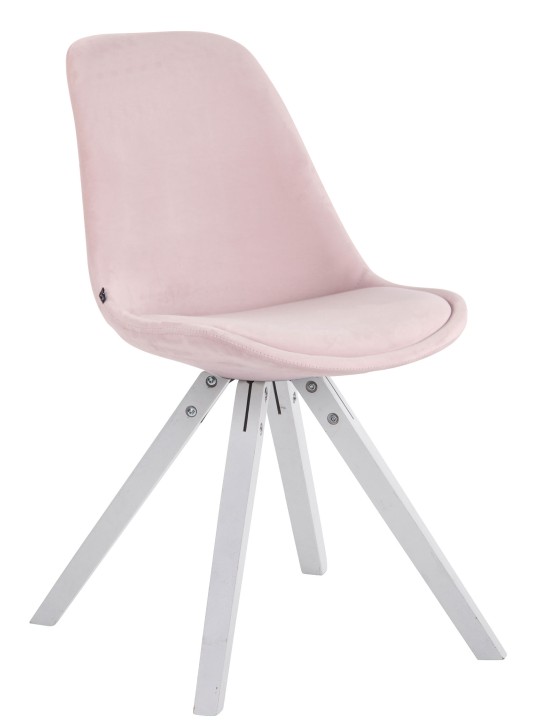 Toulouse Velvet Square Visitor Chair, pink Toulouse Velvet Square Visitor Chair, pink