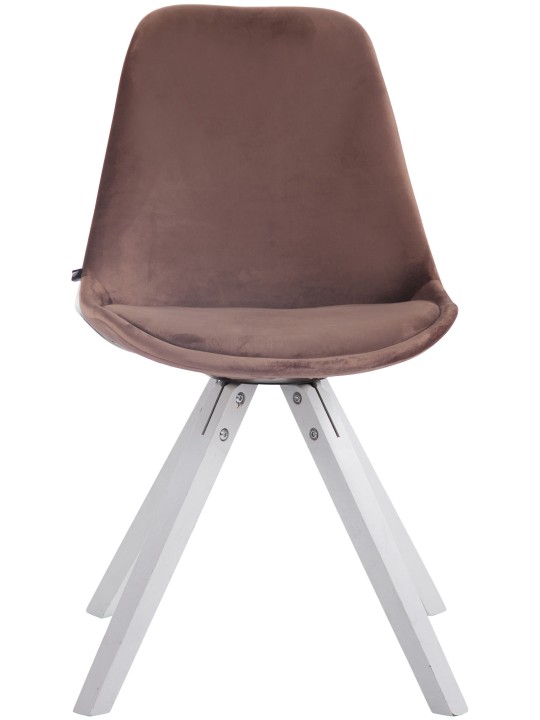 Toulouse Velvet Square Visitor Chair, brun