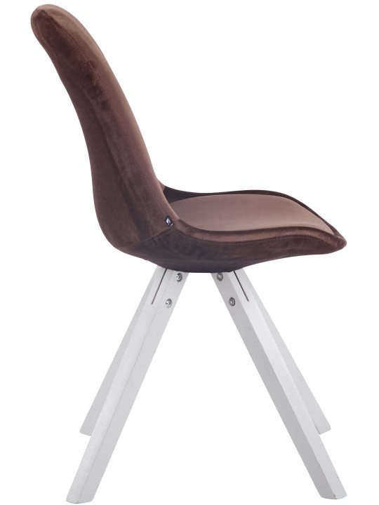 Toulouse Velvet Square Visitor Chair, brun