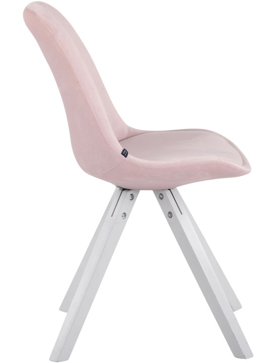 Toulouse Velvet Square Visitor Chair, pink Toulouse Velvet Square Visitor Chair, pink