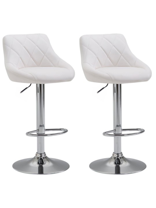 Sæt med 2 barstole Lazio imiteret læder C, hvid Sæt med 2 barstole Lazio imiteret læder C, hvid