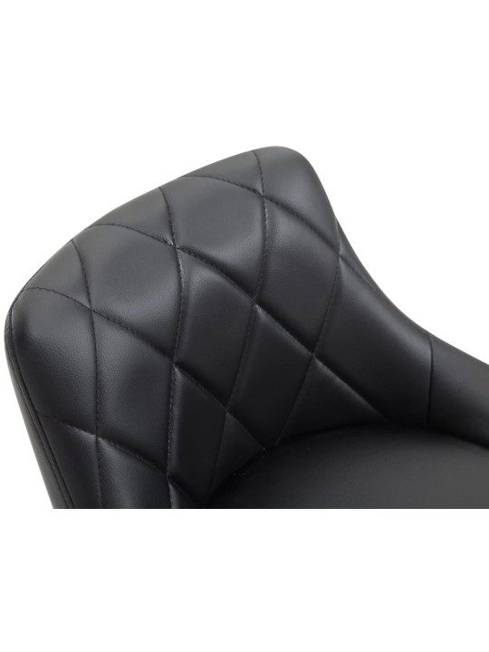 Sæt med 2 barstole Lazio imiteret læder C, sort