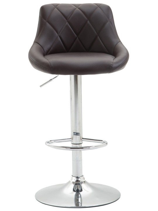 Sæt med 2 barstole Lazio imiteret læder C, brun