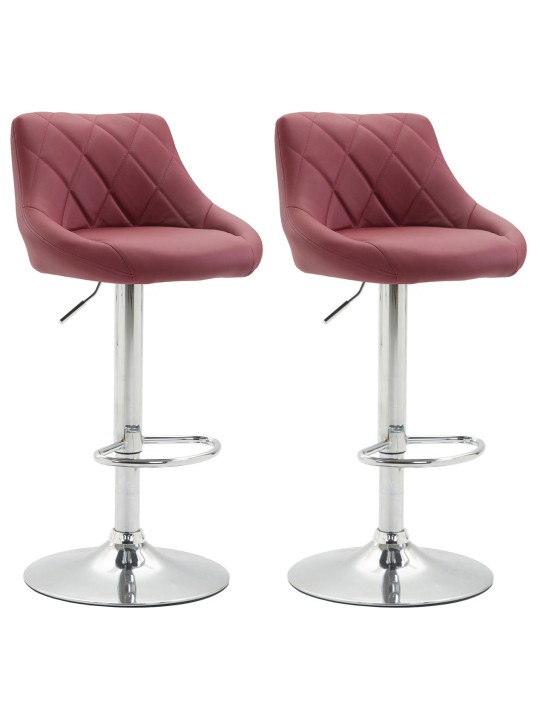 Sæt med 2 barstole Lazio imiteret læder C, bordeaux Sæt med 2 barstole Lazio imiteret læder C, bordeaux