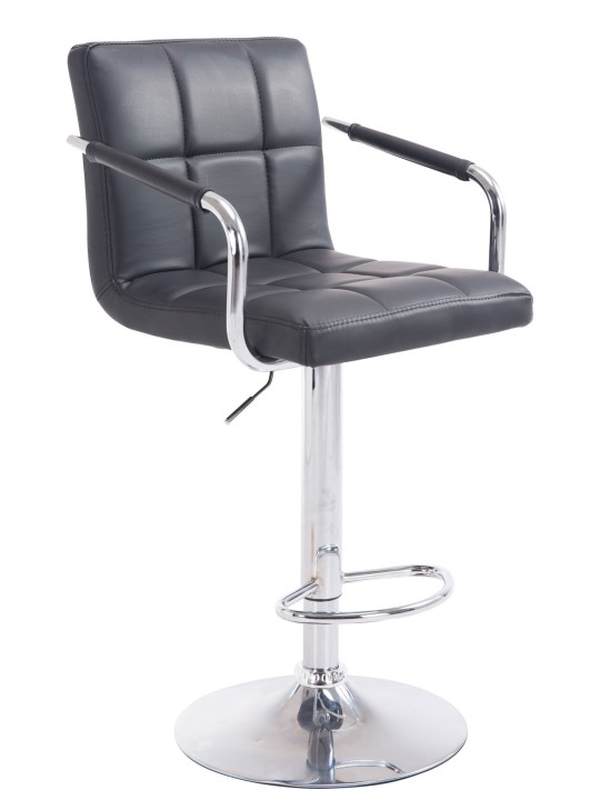 Barstol Lucy V2 krom, sort