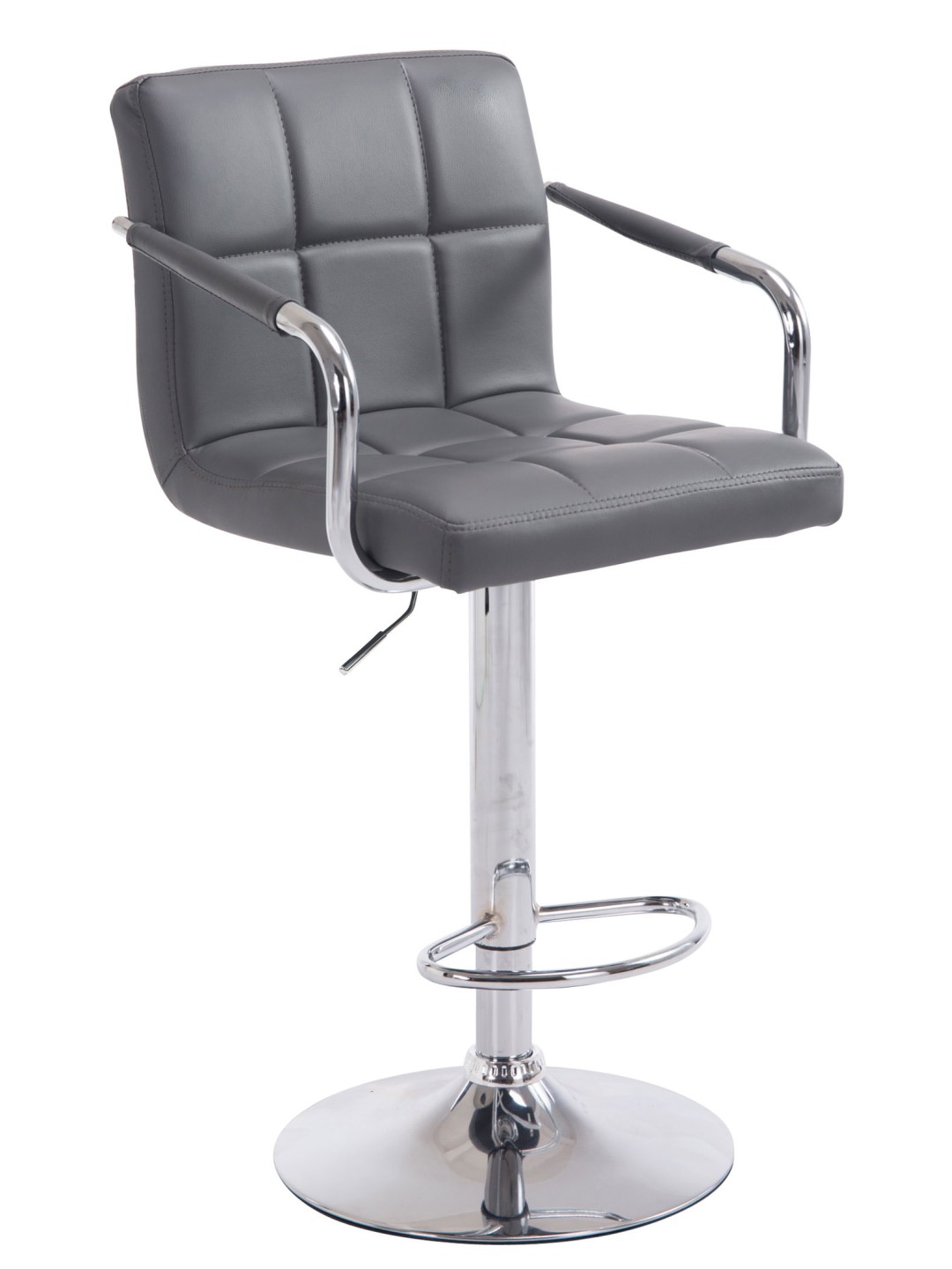 Barstol Lucy V2 krom, grå