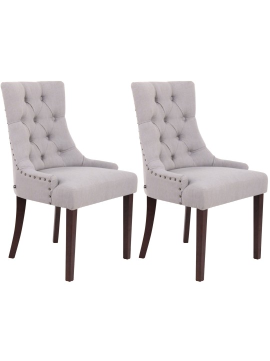 Sæt med 2 spisestuestole Aberdeen stof antik, grå Sæt med 2 spisestuestole Aberdeen stof antik, grå