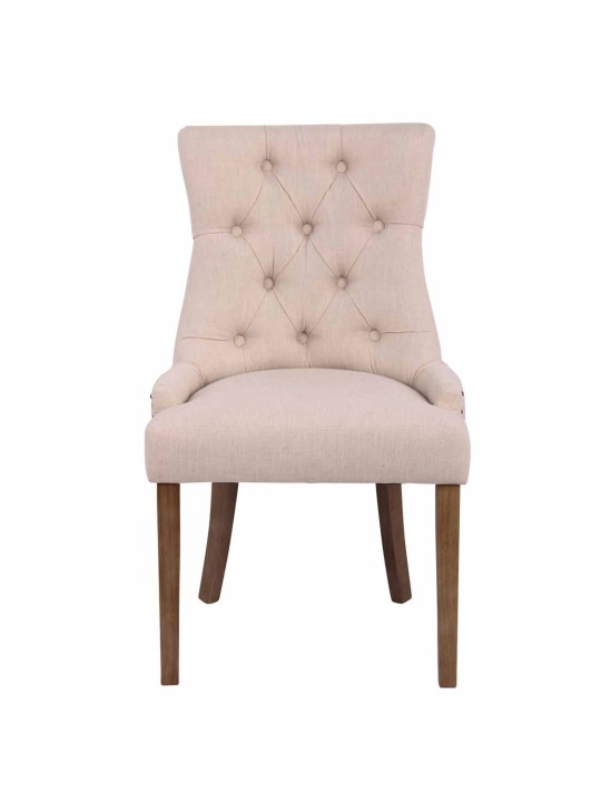 Sæt med 2 spisestuestole Aberdeen stof antique-light, creme Sæt med 2 spisestuestole Aberdeen stof antique-light, creme