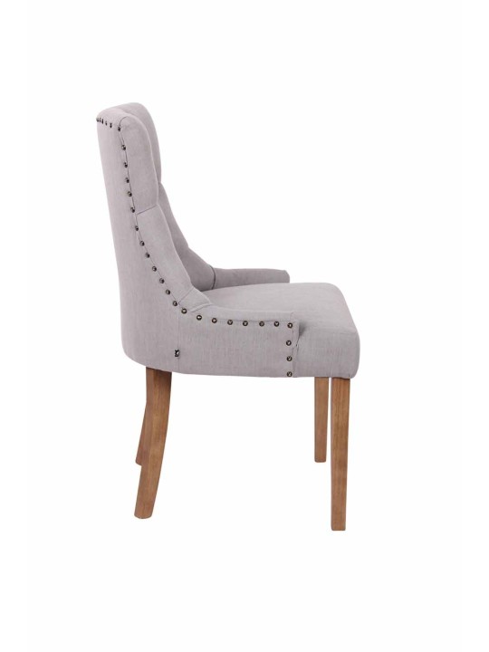 Sæt med 2 spisestuestole Aberdeen stof antique-light, grå Sæt med 2 spisestuestole Aberdeen stof antique-light, grå