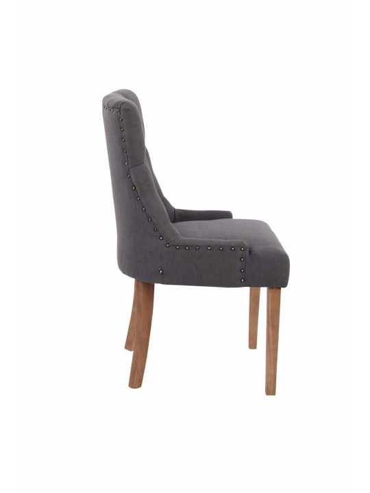 Sæt med 2 spisestuestole Aberdeen stof antique-light, mørkegrå Sæt med 2 spisestuestole Aberdeen stof antique-light, mørkegrå