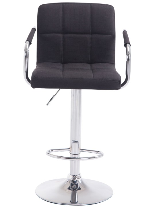 Barstol Lucy V2 stof krom, sort