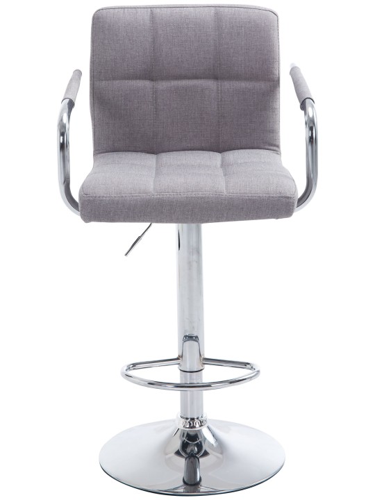 Barstol Lucy V2 stof krom, grå