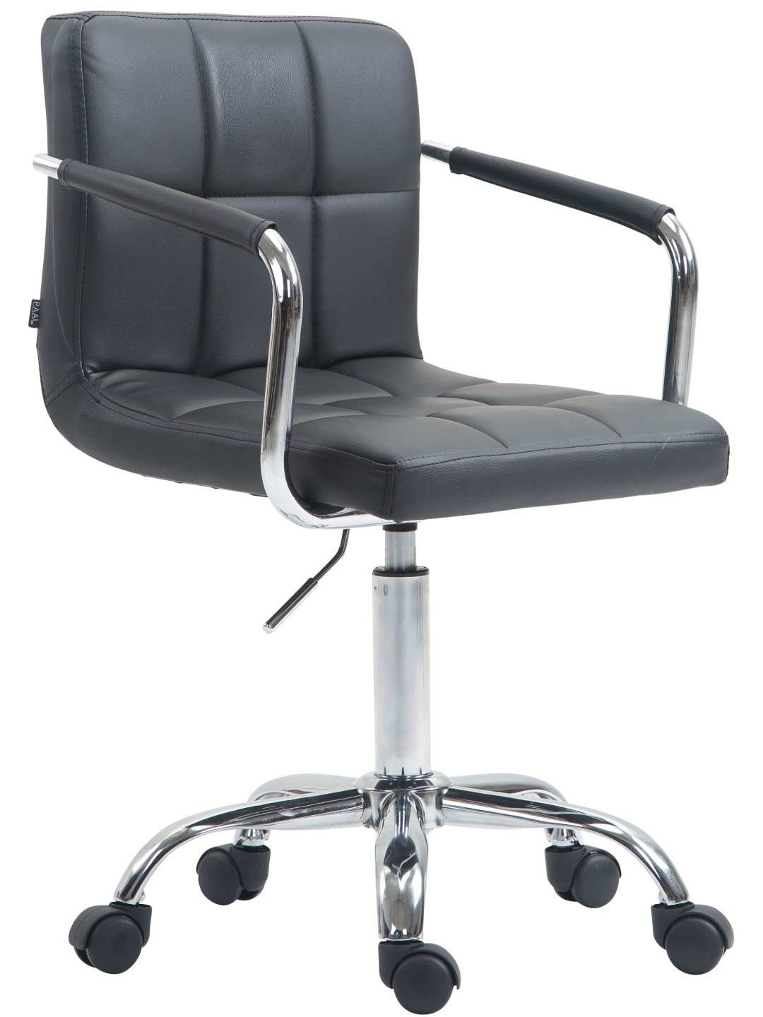 Kontorstol Lucy V2 imiteret læder, grå