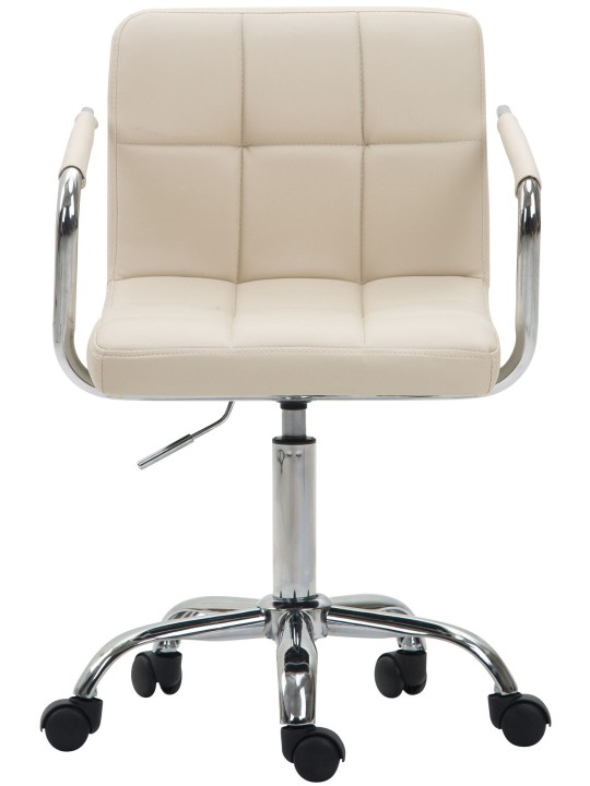 Kontorstol Lucy V2 imiteret læder, creme