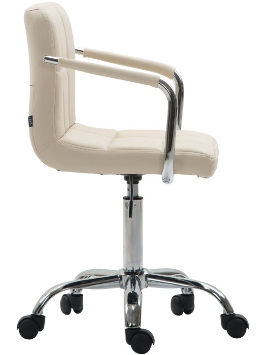 Kontorstol Lucy V2 imiteret læder, creme