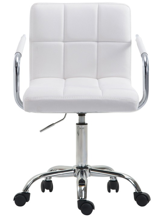 Kontorstol Lucy V2 imiteret læder, hvid
