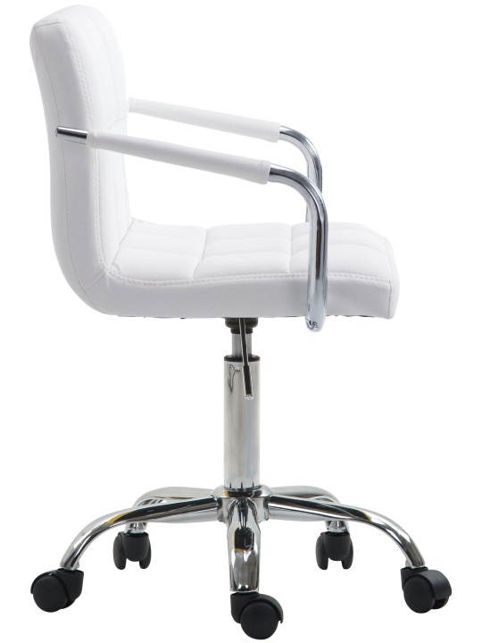 Kontorstol Lucy V2 imiteret læder, hvid