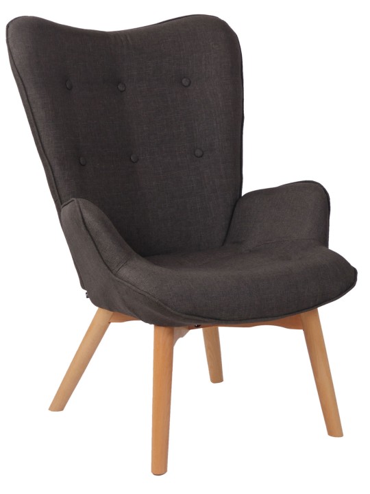 Liggestol Durham stof, mørkegrå