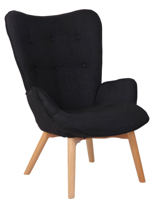 Liggestol Durham stof, sort