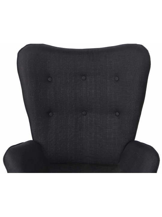 Liggestol Durham stof, sort