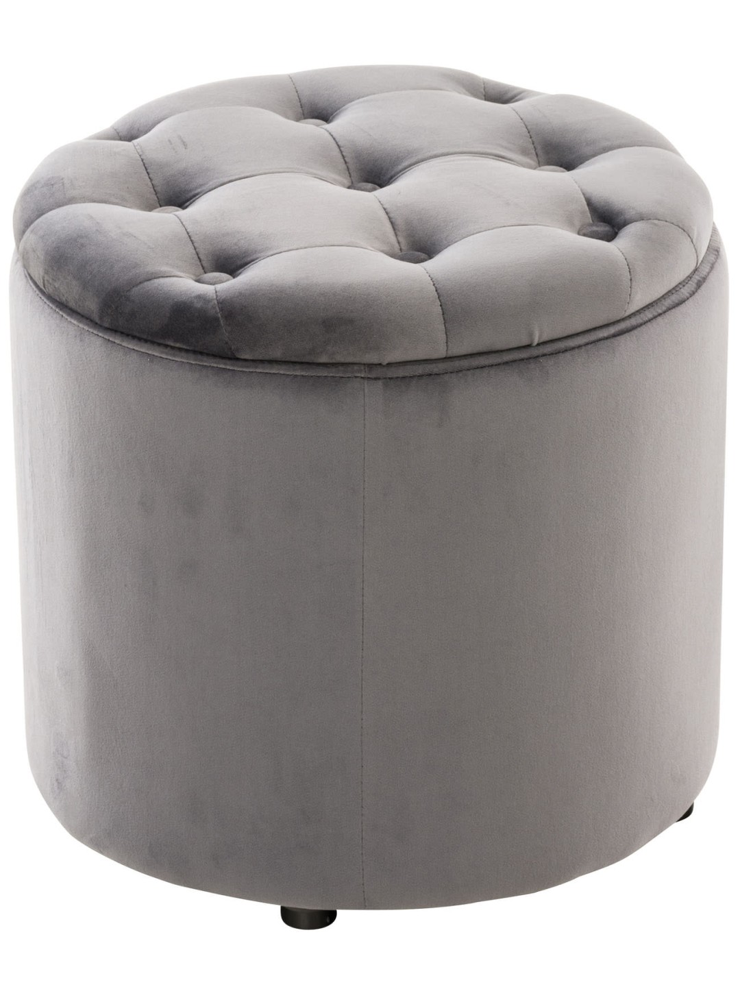 Taburet Pantin fløjl, grå