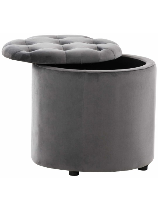 Taburet Pantin fløjl, grå Taburet Pantin fløjl, grå