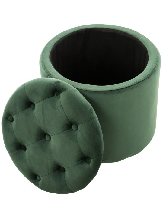 Taburet Pantin fløjl, grøn