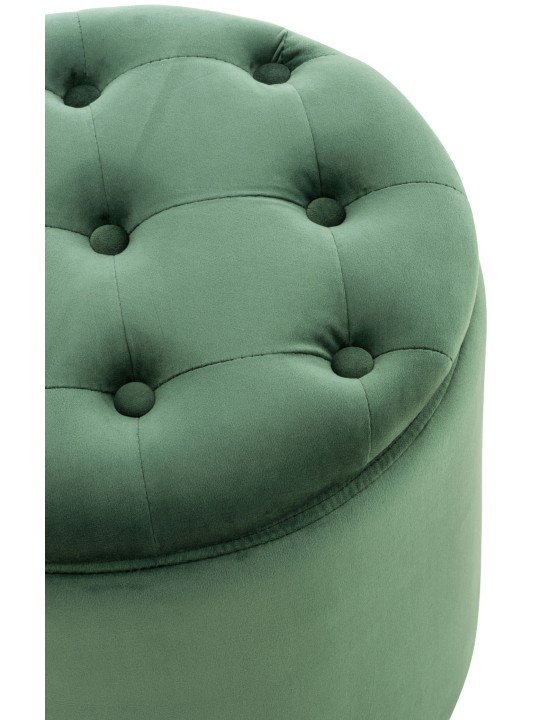 Taburet Pantin fløjl, grøn